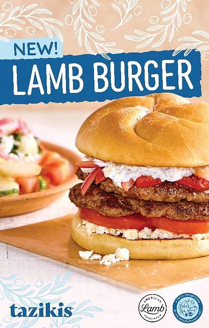 Taziki's lamb burger advertisement