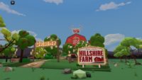 Hillshire Farms red barn entrance in the metaverse