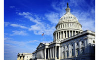 United States Capitol Building in Washington DC with Flag