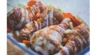 Bacon-wrapped chicken