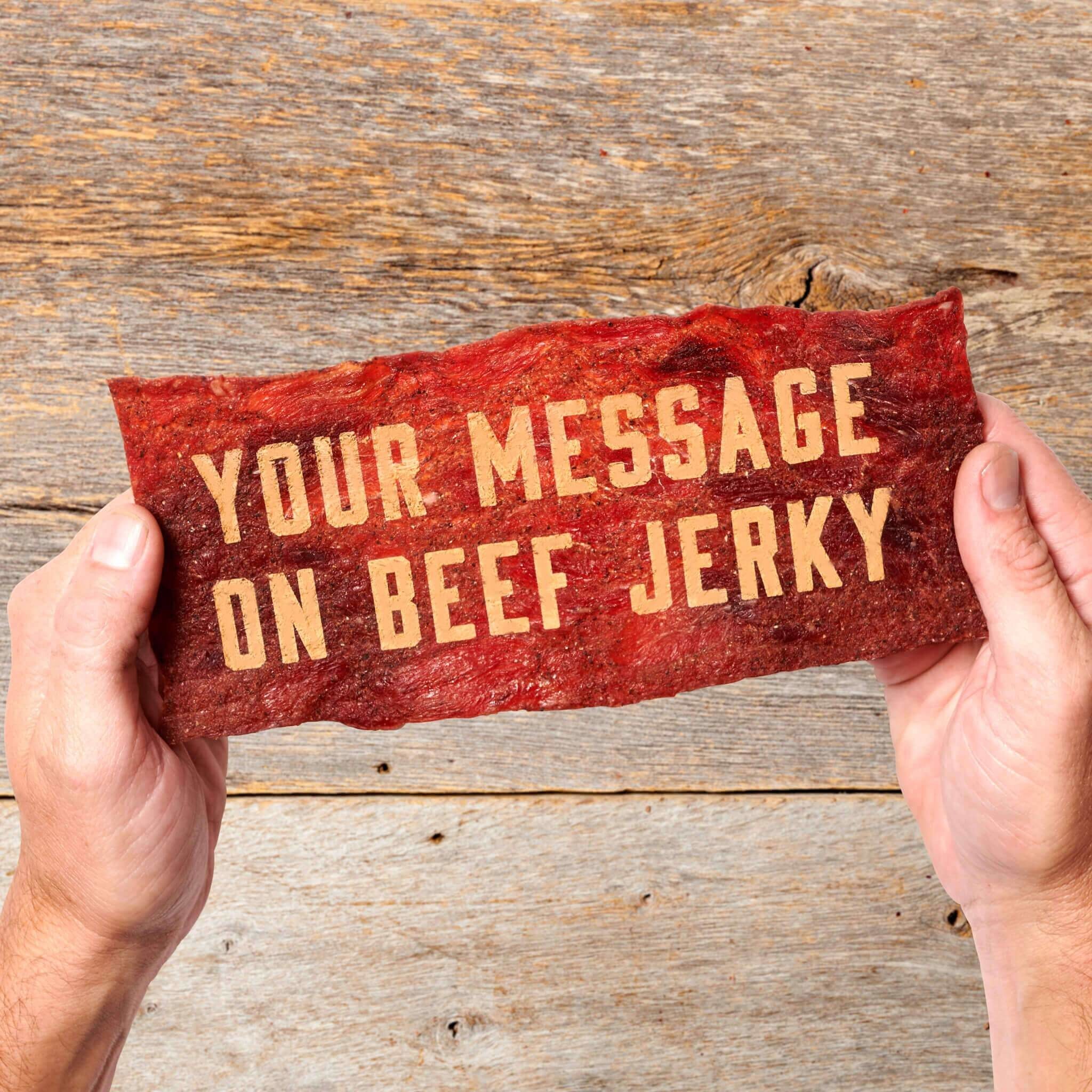 Laser Etched Beef Jerky Greeting Card