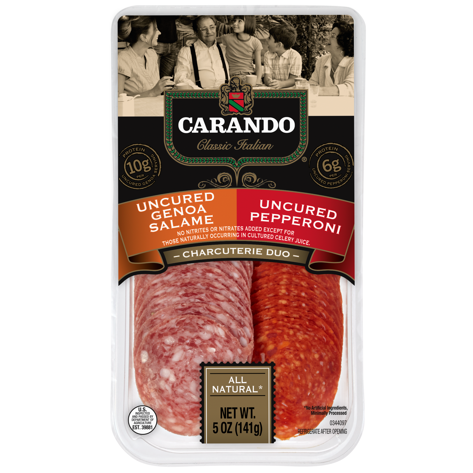 Carando duo pack of Genoa Salame and Pepperoni