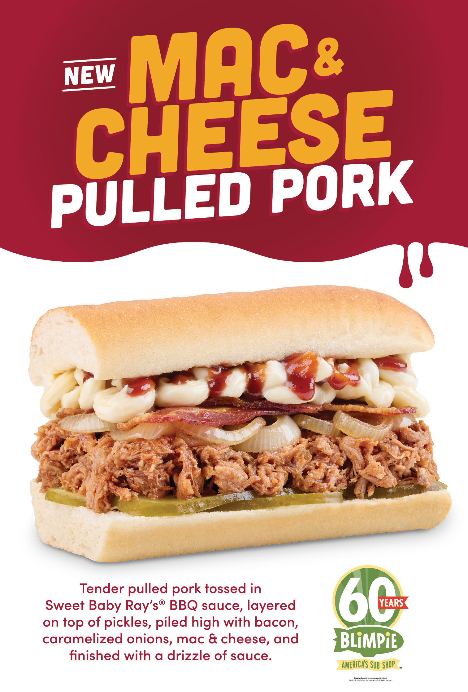 Blimpie Mac & Cheese Pulled Pork Sub