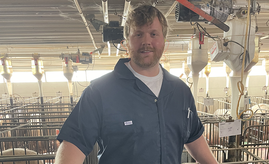 Alex Weatherford is sow production manager at Seaboard Foods’ Guymon farm operations