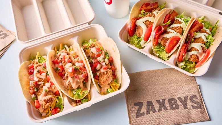 Zaxbys new Chicken Finger Tacos available in Chipotle Ranch with Pico and Avocado Ranch BLT