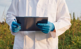 Man using a clipboard