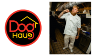 Jake Paul in the Dog Haus kitchen at the Arlington, Texas, location