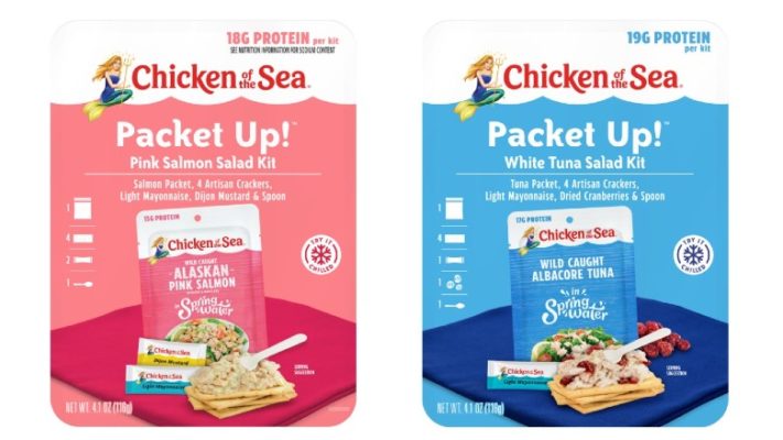 Chicken of the Sea Packet Up Pink Salmon Salad Kit and White Tuna Salad Kit