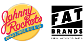 Johnny Rockets logo (L); FAT Brands logo (R)