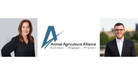 Animal Agriculture Alliance, new board leadership, Lisa McComb (left); Nick Wolfenden (right)