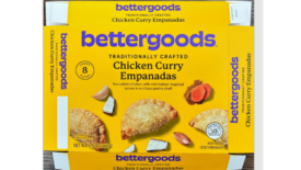 Frozen product labeled as chicken curry empanadas