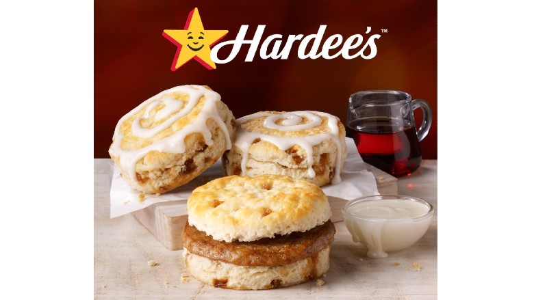 Hardee's Sausage Maple Biscuit and Maple Biscuits, part of the new maple-inspired lineup