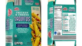 Recalled frozen chicken and cheese taquito product