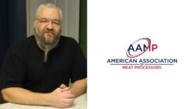 Rob Lorentz (L) next to the AAMP logo (R)