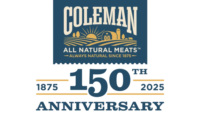 Coleman All Natural Meats anniversary graphic