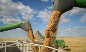 Combines Unloading Crop Yields