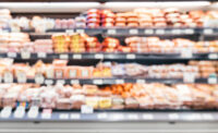 Packages of Meat in Grocery Store