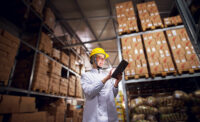 Plant Worker Checking Inventory