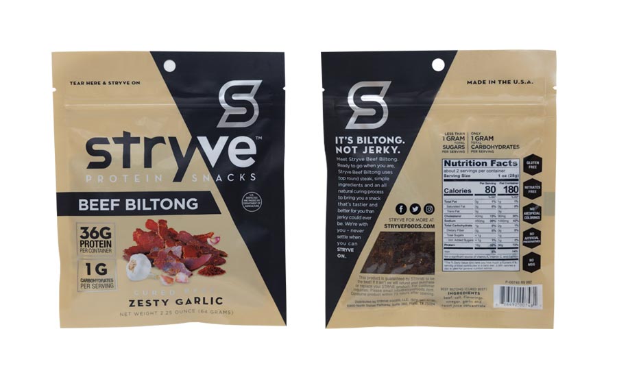 Stryve Biltong Original Jerky 2.25 Oz., Snacks