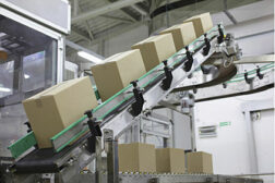 boxes on conveyer belt