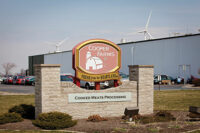 cooper farms, sign, building